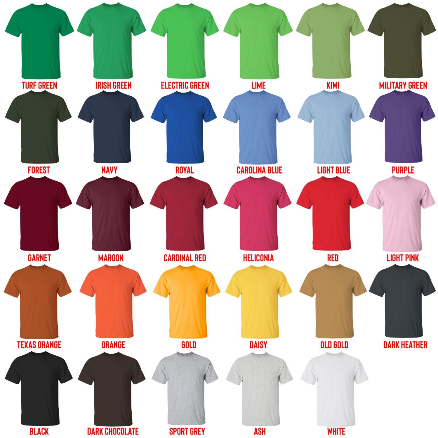 t shirt color chart - Dark Souls UK Shop