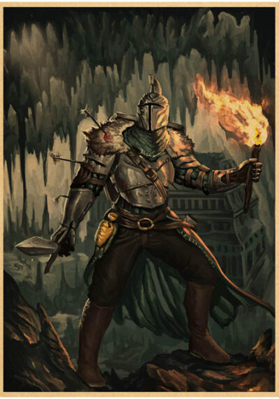 Dark Souls 3 Retro Art Poster