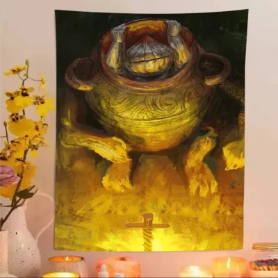 Dark Souls Moonlit Raven Tapestry