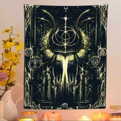 Dark Souls Hellfire Cross Tapestry