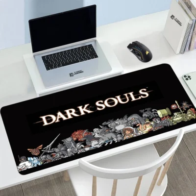 Dark Souls  Game Logo And Charactes Mousepad