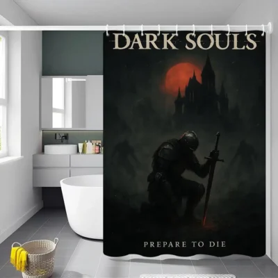 Dark Souls Vintage Style Shower Curtain
