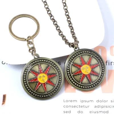 Game Dark Souls Sun Knight Shield Keychain