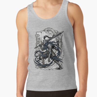 Dark Fantasy Abyss Knight Cursed Sword Wolf Sif Tank Top