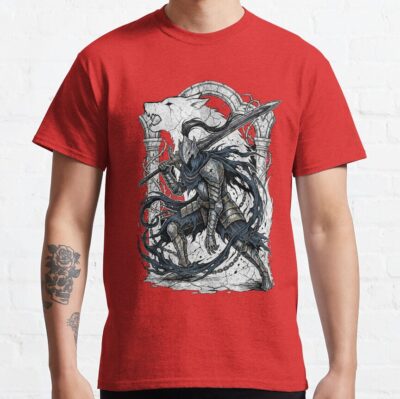 Dark Fantasy Abyss Knight Cursed Sword Wolf Sif T-shirt